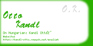 otto kandl business card